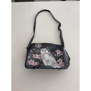 Anushka Owl Camera Crossbody Bag Blue